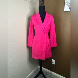Divided Hot Pink Double-Breasted Blazer
